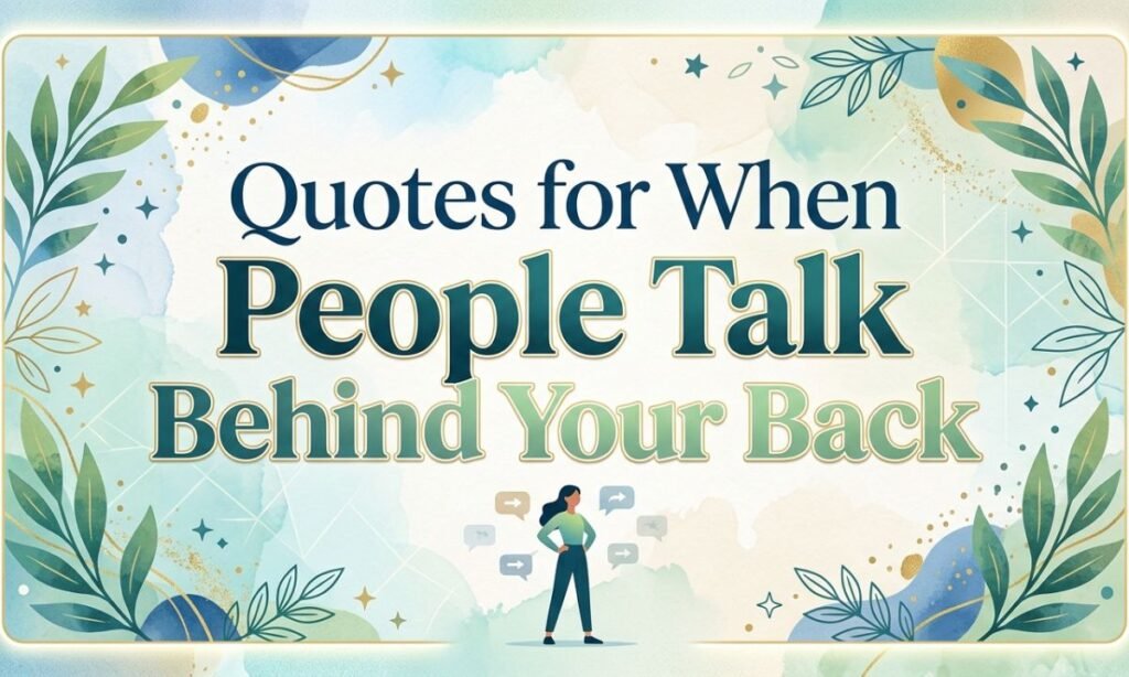 Quotes for When People Talk Behind Your Back