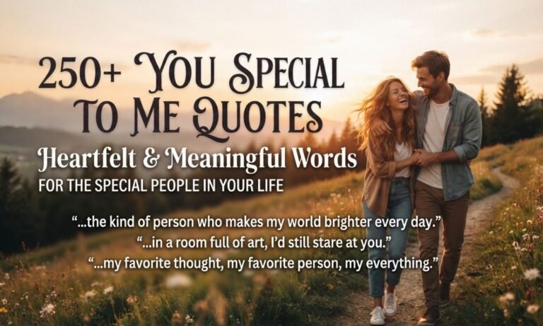 250+ You Are Special to Me Quotes | Heartfelt & Meaningful Words