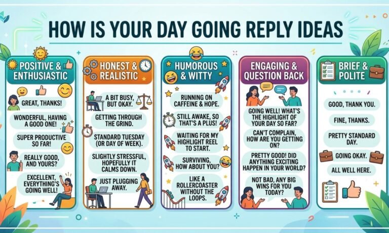 How Is Your Day Going Reply Ideas