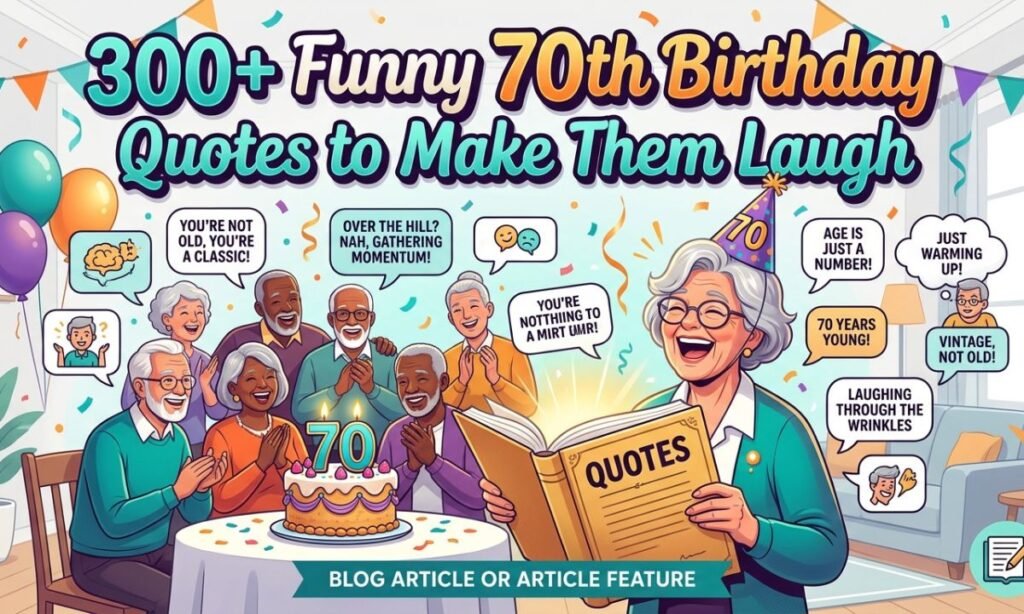 Funny 70th Birthday Quotes to Make Them Laugh 