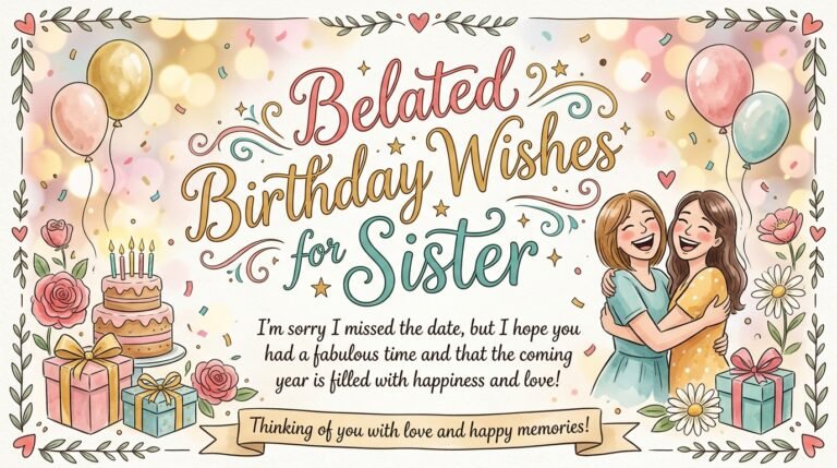 Belated Birthday Wishes for Sister