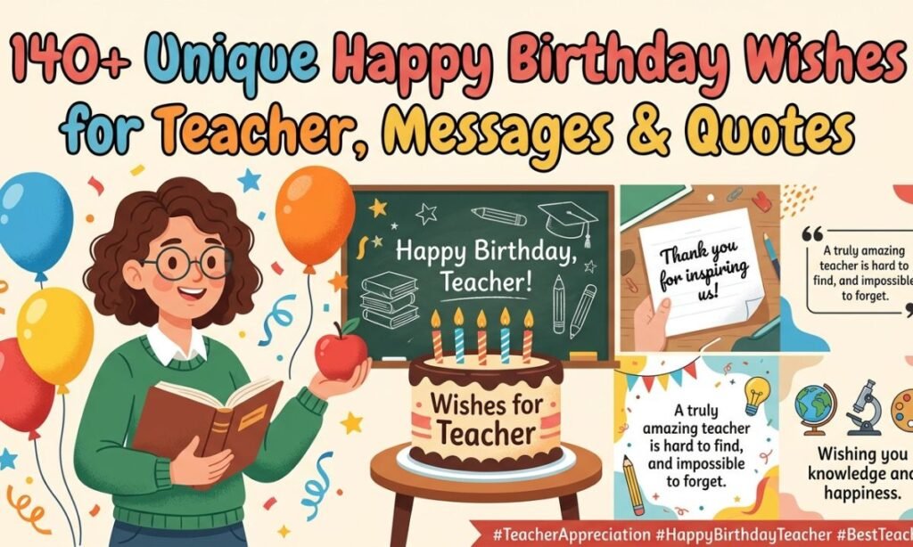 140+ Unique Happy Birthday Wishes for Teacher, Messages & Quotes 