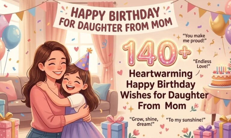 140+ Heartwarming Happy Birthday Wishes for Daughter From Mom