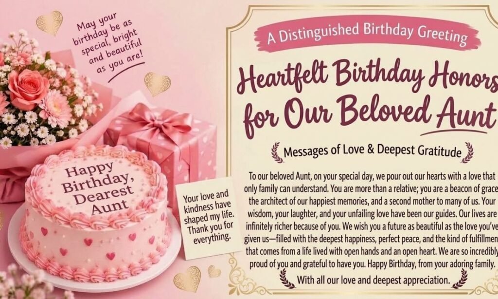 Heartfelt and Emotional Birthday Wishes for Aunt