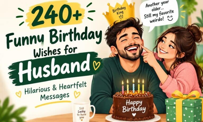 240+ Funny Birthday Wishes for Husband: Hilarious & Heartfelt Messages