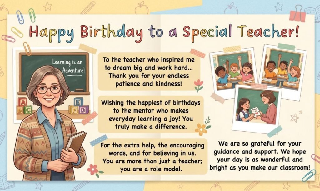 Birthday Wishes for Different Types of Teachers