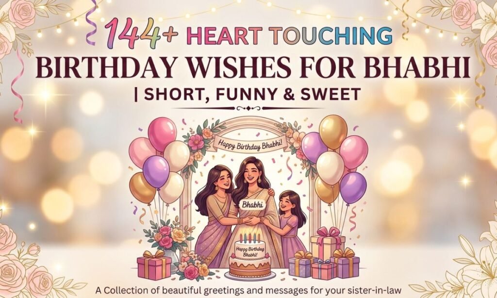 144+ Heart Touching Birthday Wishes for Bhabhi | Short, Funny & Sweet