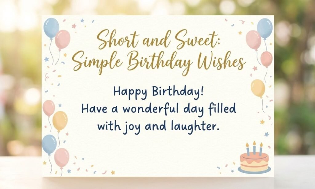 Short and Sweet: Simple Birthday Wishes