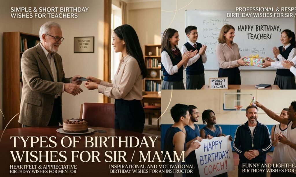 Types of Birthday Wishes for Sir / Ma'am