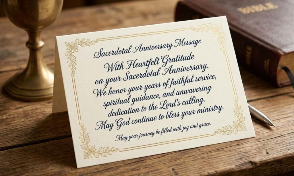 Ordination Anniversary Wishes from Parishioners / Congregation
