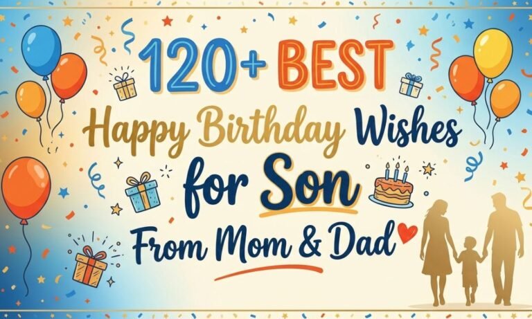 120+ Best Happy Birthday Wishes for Son From Mom & Dad