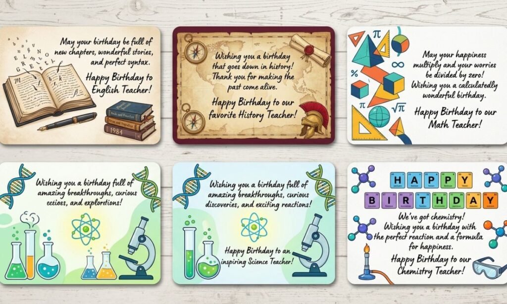 Birthday Wishes for Subject-Specific Teachers