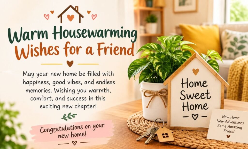 Warm Housewarming Wishes for a Friend