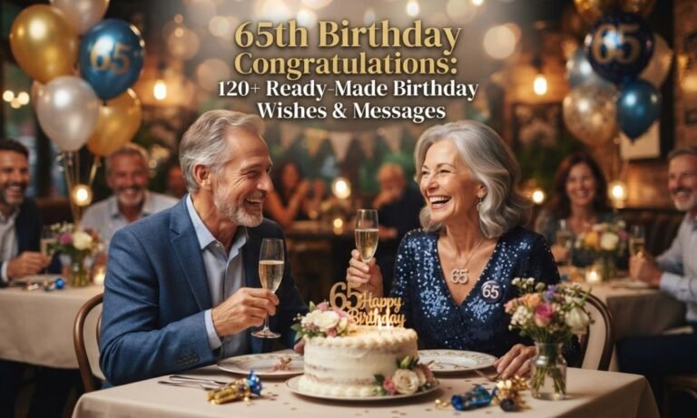 65th Birthday Congratulations: 120+ Ready-Made Birthday Wishes & Messages