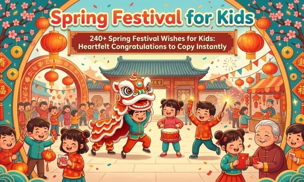 240+ Spring Festival Wishes for Kids: Heartfelt Congratulations to Copy Instantly