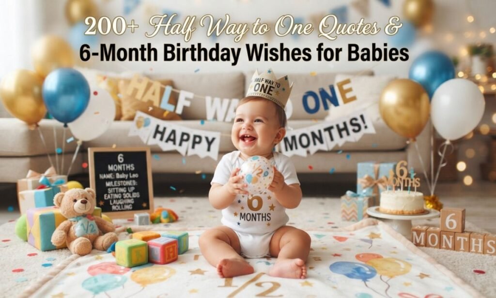 Half Way to One Quotes | Best 6 Month Birthday Wishes for Babies