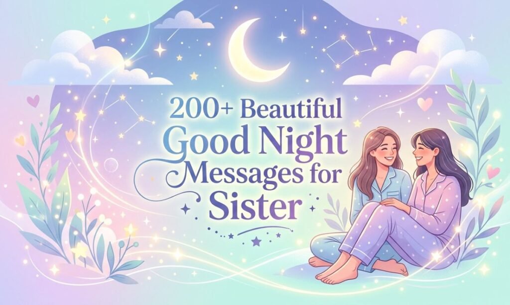 200+ Beautiful Good Night Messages for Sister