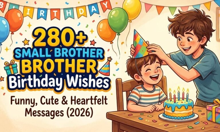 280+ Small Brother Birthday Wishes: Funny, Cute & Heartfelt Messages (2026)