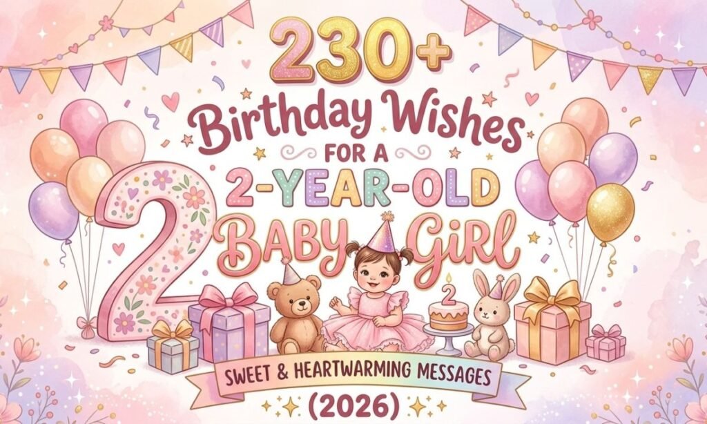 230+ Birthday Wishes for a 2-Year-Old Baby Girl: Sweet & Heartwarming Messages (2026)