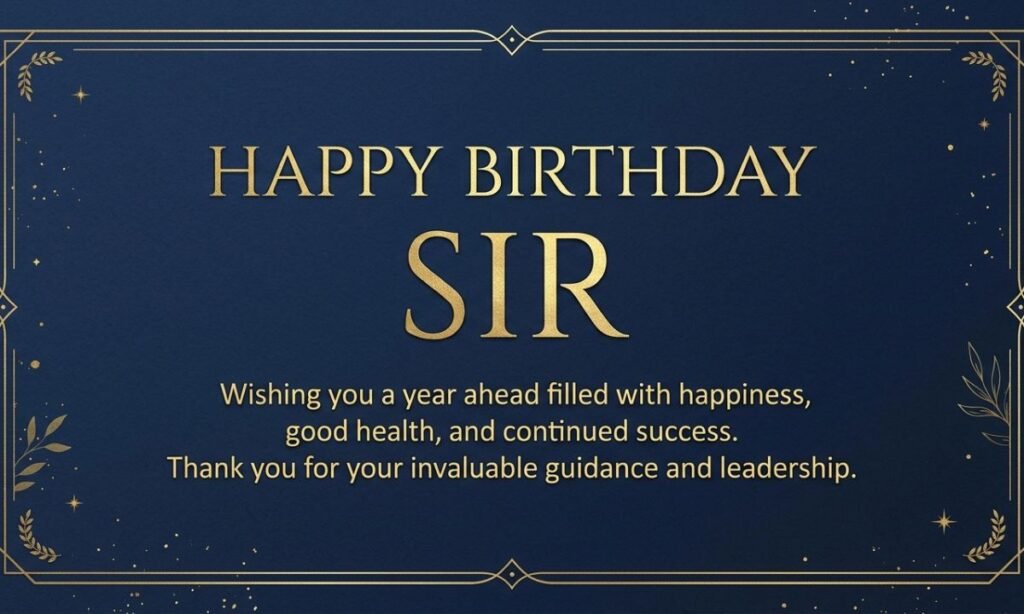 Birthday Wishes for Sir