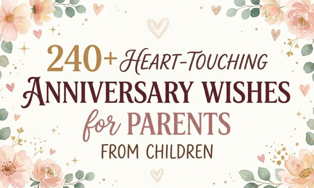 240+ Heart-Touching Anniversary Wishes for Parents From Children