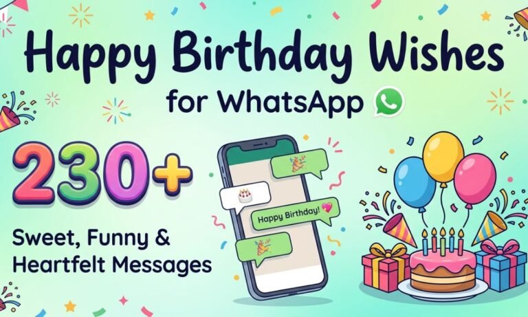 230+ Happy Birthday Wishes for WhatsApp: Sweet, Funny & Heartfelt Messages