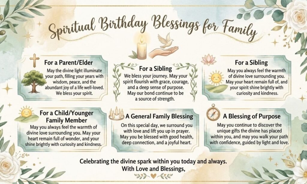 Spiritual Birthday Blessings for Family Members