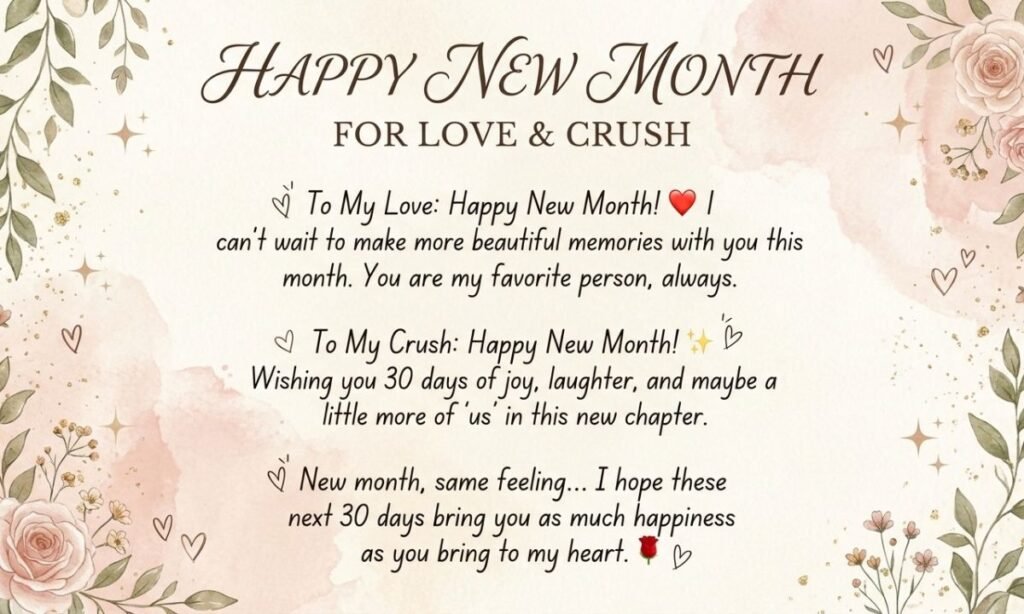 New Month Prayers and Blessings for My Love