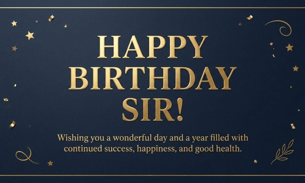 Birthday Wishes for Sir in English