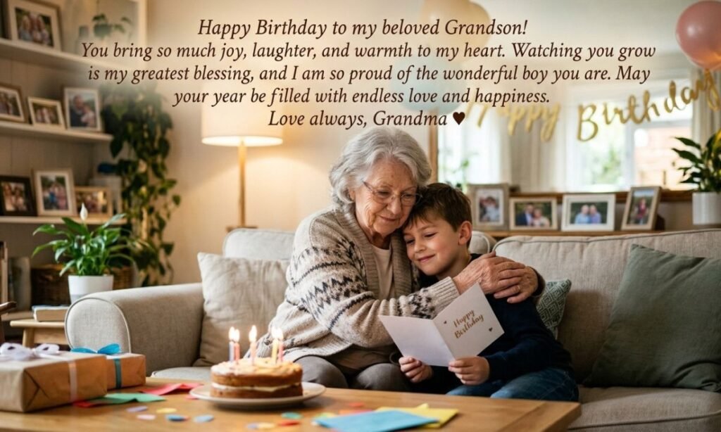 Touching Birthday Wishes to Grandson from Grandmother