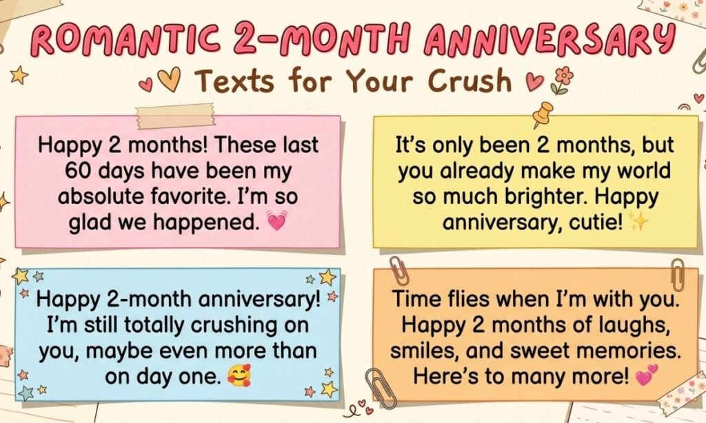 Romantic 2-Month Anniversary Texts for Your Crush