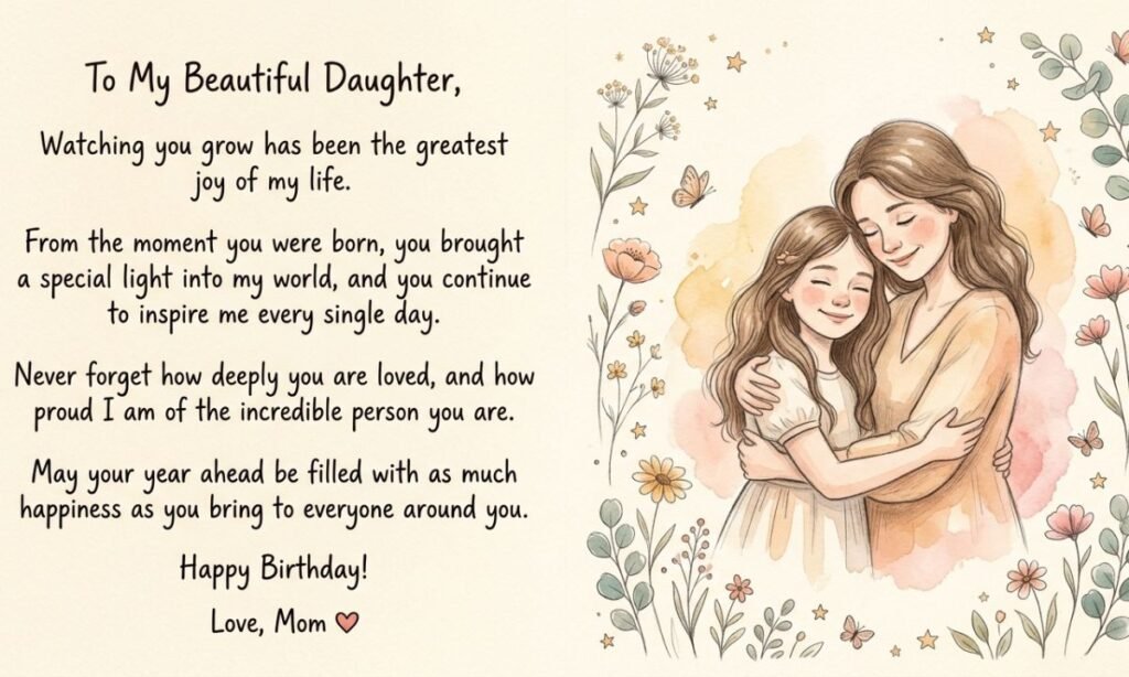 Unique Birthday Wishes For Daughter From Mom