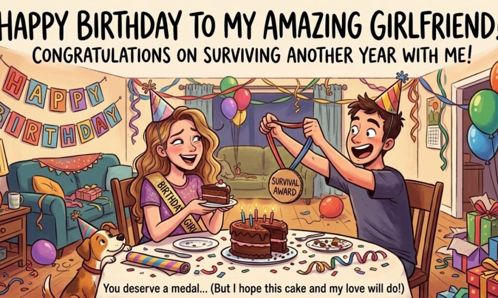 Funny Birthday Wishes for Girlfriend