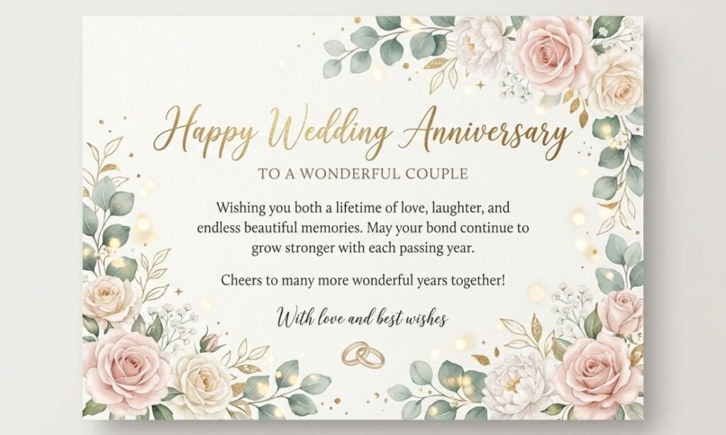 Wedding Anniversary Wishes for Couple