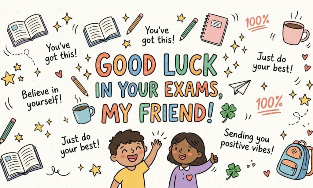 Exam Success Wishes for Friends in English