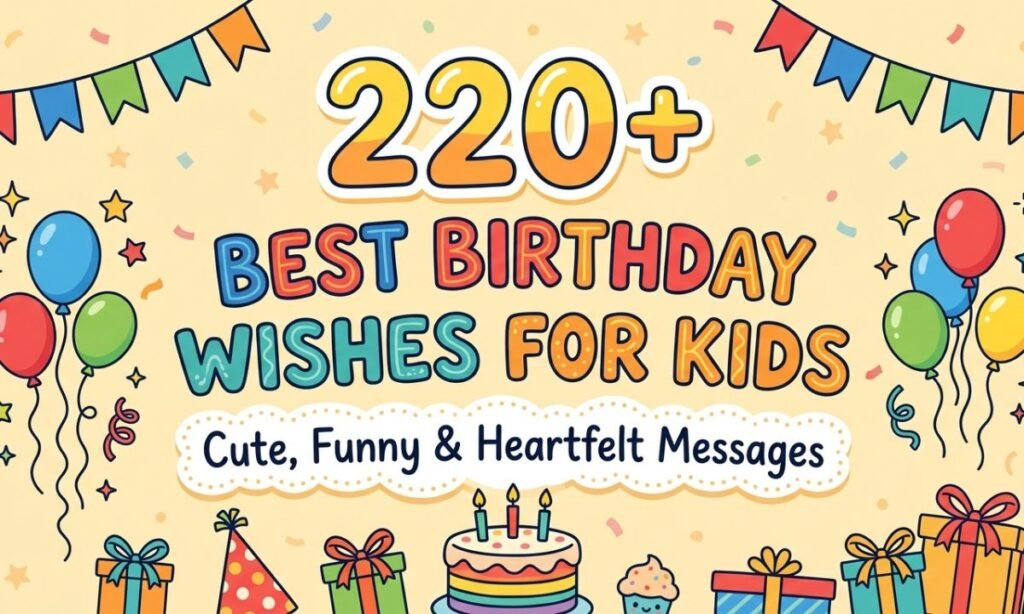 220+ Best Birthday Wishes for Kids | Cute, Funny & Heartfelt Messages