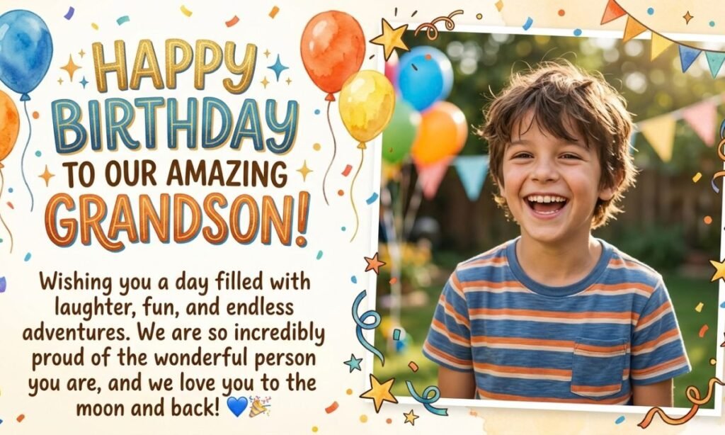 Birthday Wishes for Grandson on Social Media