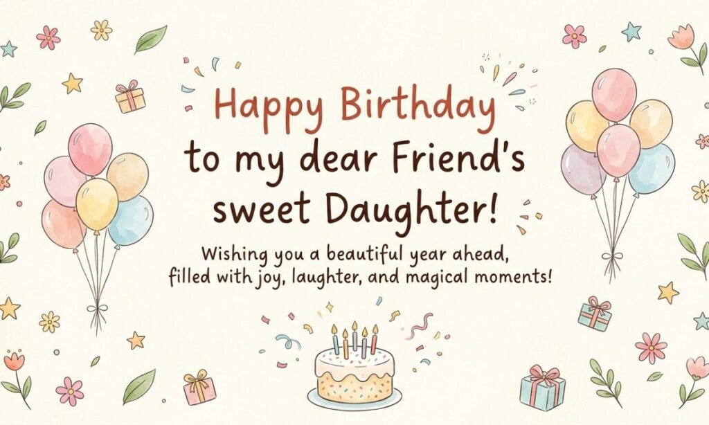 Happy Birthday Wishes for Friends Daughter
