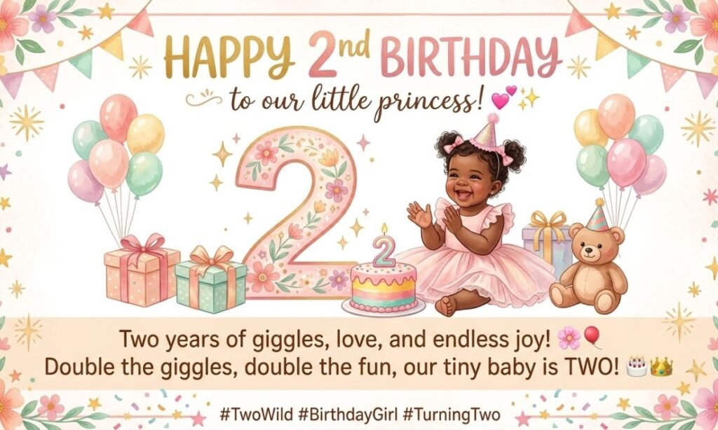 Inspirational Birthday Wishes for a 2-Year-Old Baby Girl