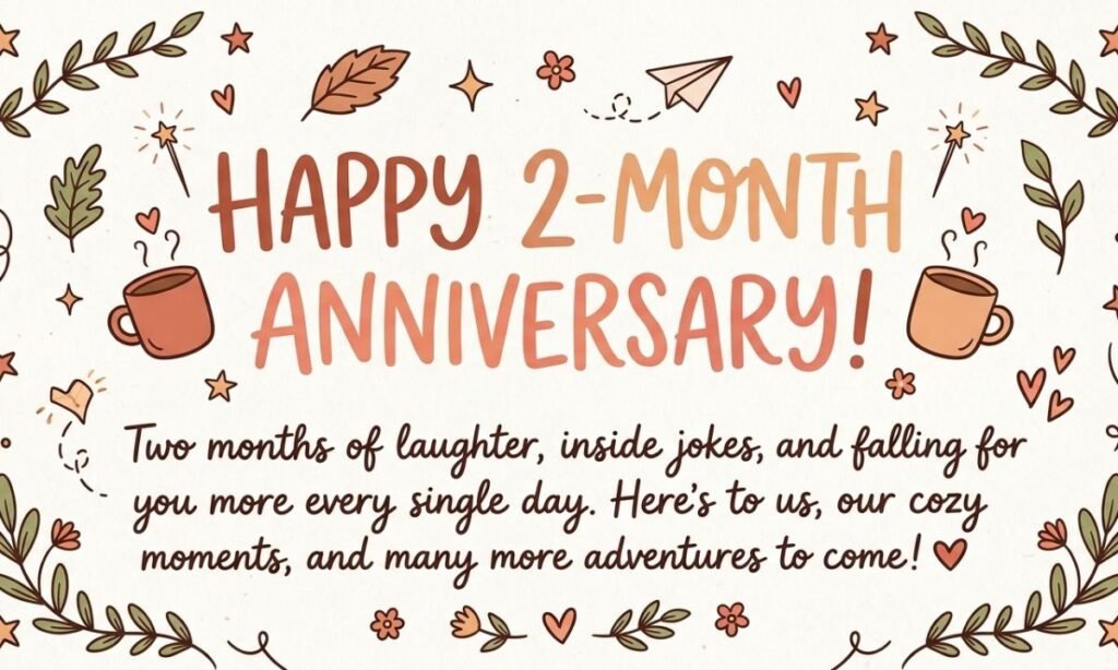 2-Month Anniversary Wishes for Your Crush Boy
