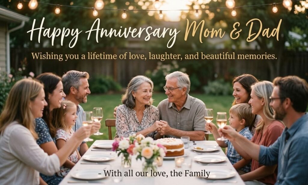 Heartfelt Anniversary Wishes for Parents from the Family