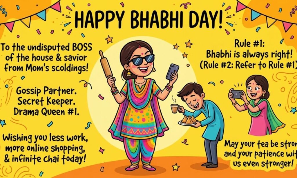 Funny Bhabhi Day Wishes, Quotes & Captions