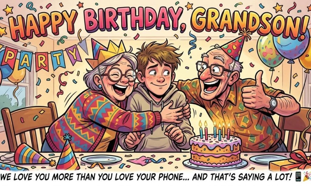 Funny Birthday Wishes for Grandson