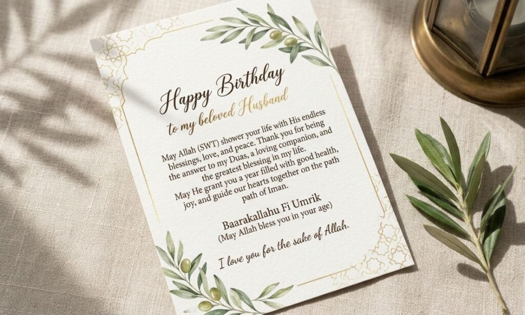 Islamic Birthday Wishes for Husband with Love