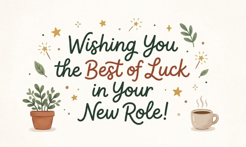 Wishing You the Best of Luck in Your New Role