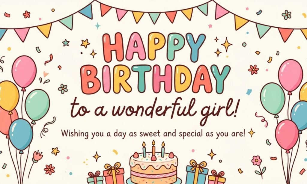 Short Birthday Wishes for a Friend's Daughter, So Cute and Sweet