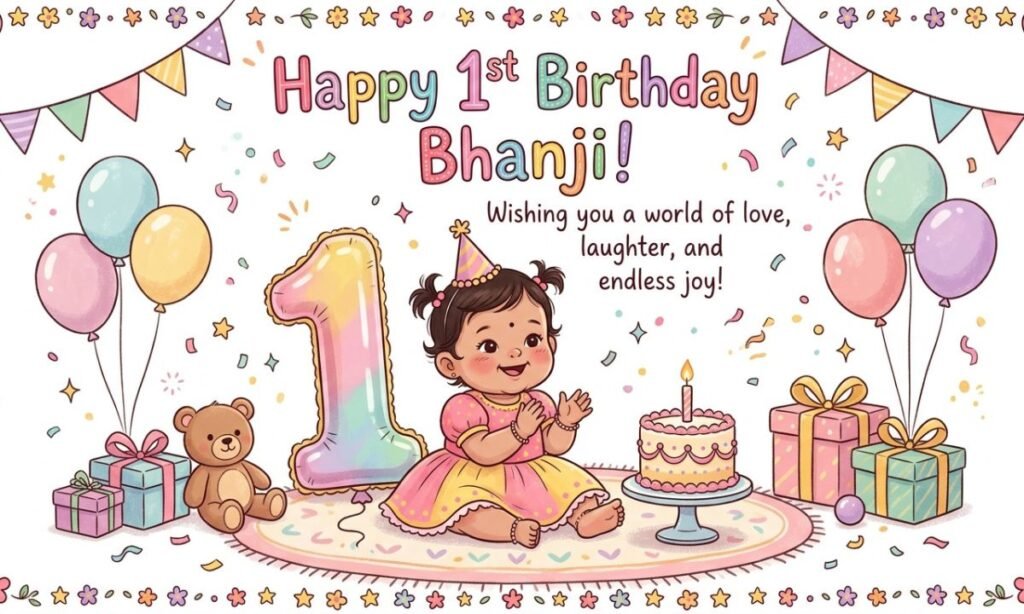 First Birthday Wishes for Bhanji