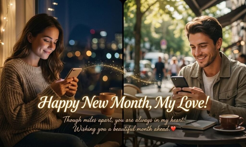 Romantic New Month Wishes for Him