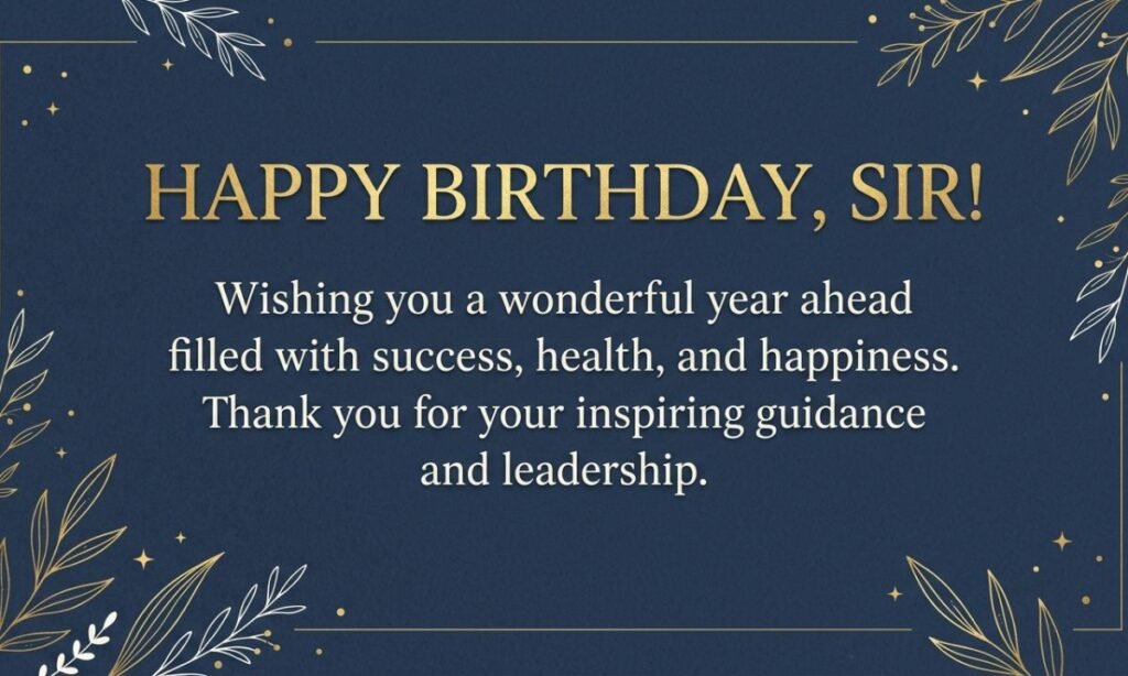 Respectful Birthday Wishes for Sir from Students and Employees