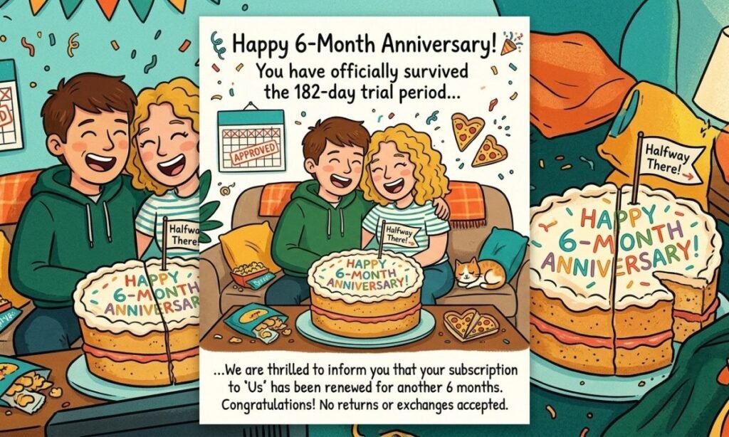 Funny 6-Month Anniversary Wishes